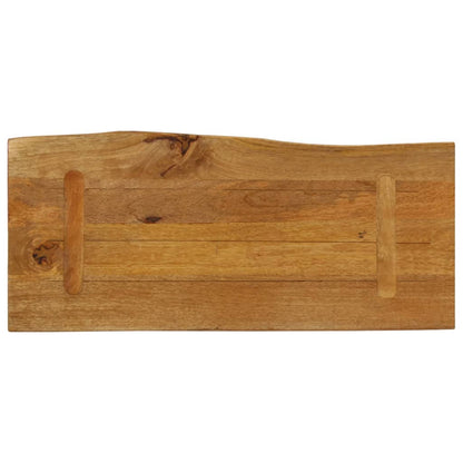 vidaXL Tischplatte mit Baumkante 80x40x3,8 cm Massivholz Mango