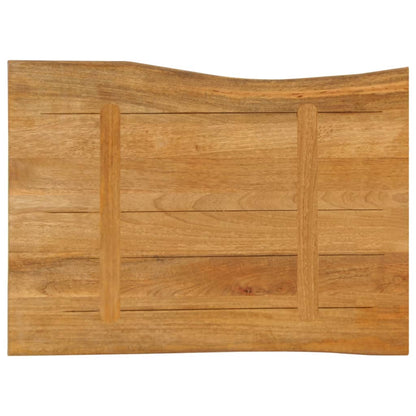 vidaXL Tischplatte mit Baumkante 80x60x3,8 cm Massivholz Mango