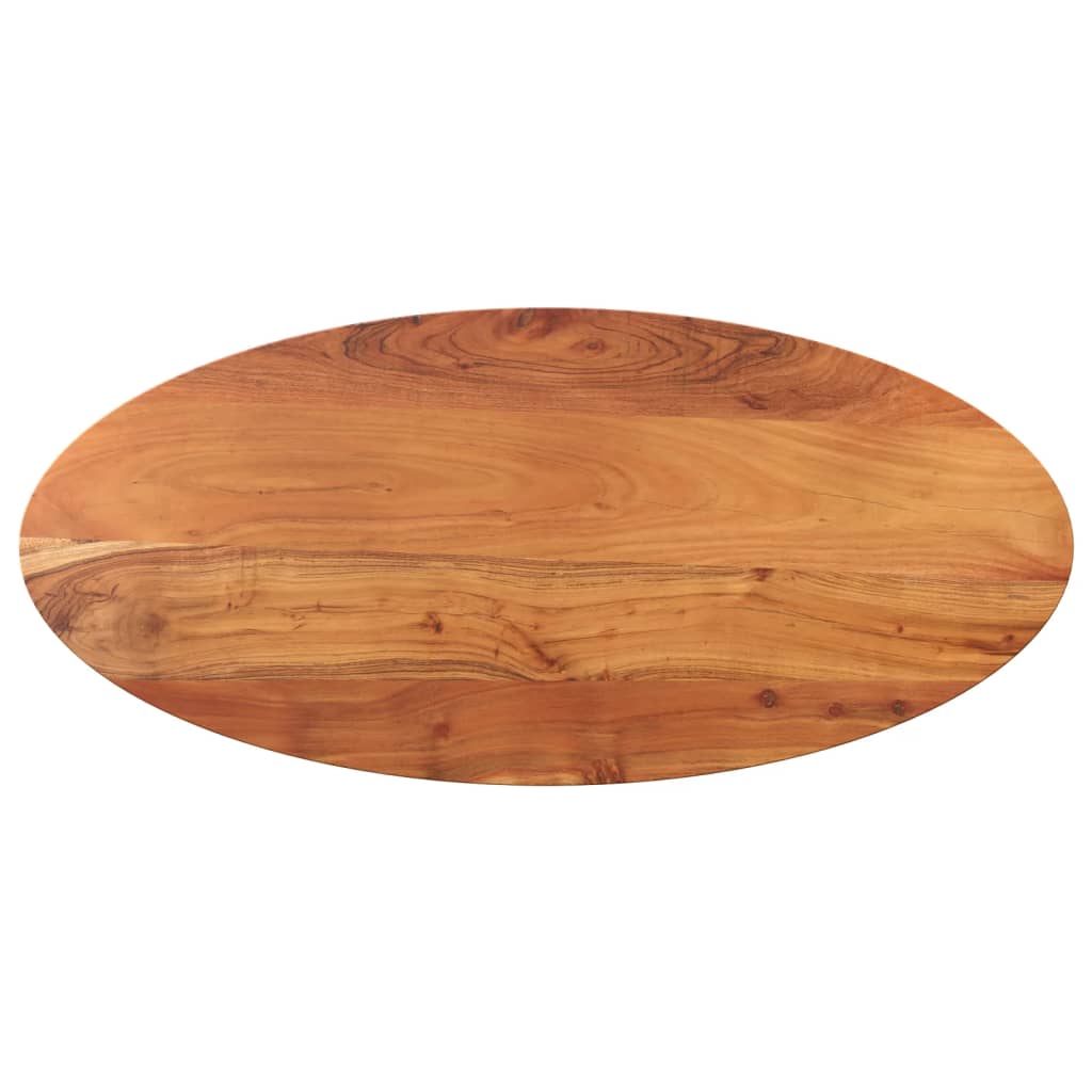 vidaXL Tischplatte 140x50x2,5 cm Oval Massivholz Akazie