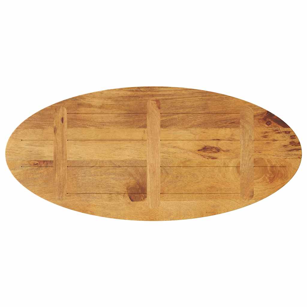 vidaXL Tischplatte 140x50x3,8 cm Oval Massivholz Mango