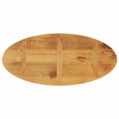vidaXL Tischplatte 140x50x3,8 cm Oval Massivholz Mango