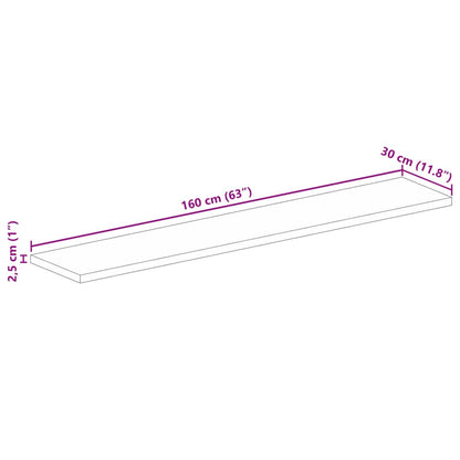 vidaXL Tischplatte 160x30x2,5 cm Rechteckig Massivholz Akazie