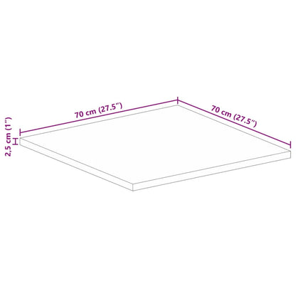vidaXL Tischplatte 70x70x2,5 cm Quadratisch Massivholz Akazie