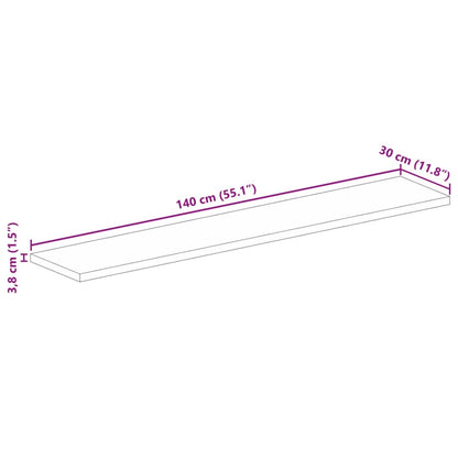 vidaXL Tischplatte 140x30x3,8 cm Rechteckig Massivholz Akazie
