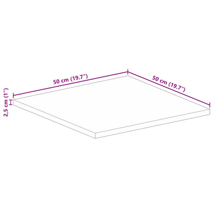 vidaXL Tischplatte 50x50x2,5 cm Quadratisch Altholz Massiv