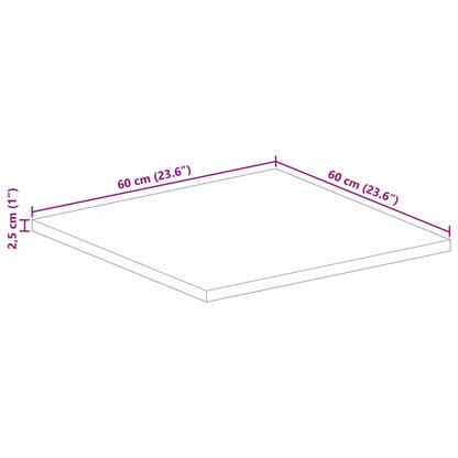 vidaXL Plateau de table 60x60x2,5 cm Carré Bois massif de récupération