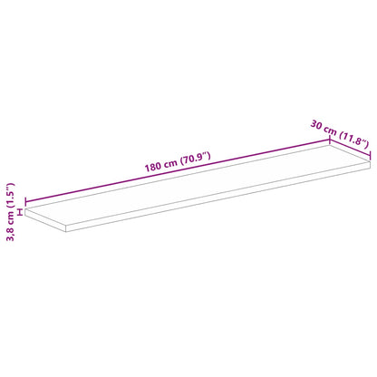 vidaXL Tischplatte 180x30x3,8 cm Rechteckig Altholz Massiv