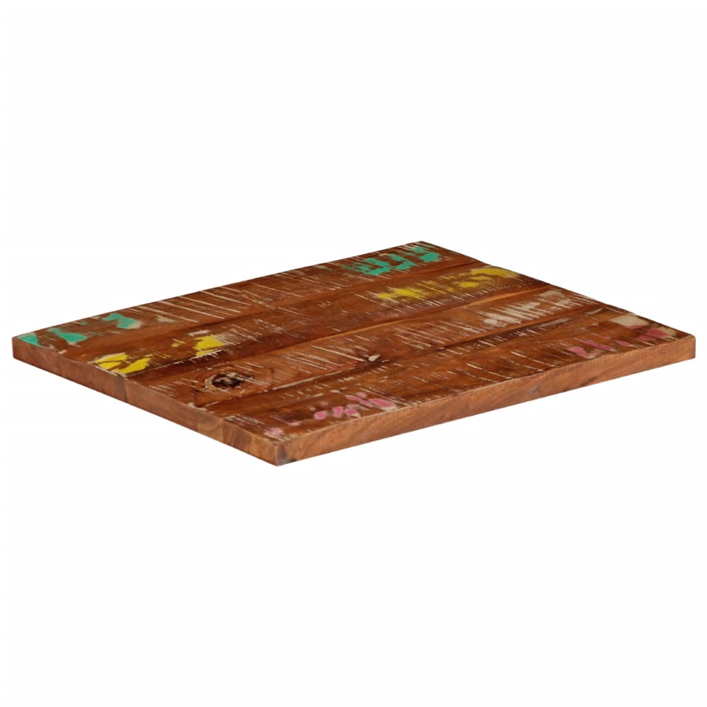 vidaXL Plateau de table 60x50x3,8 cm Rectangulaire Bois de récupération massif