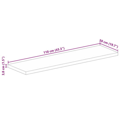 vidaXL Tischplatte 110x50x3,8 cm Rechteckig Altholz Massiv