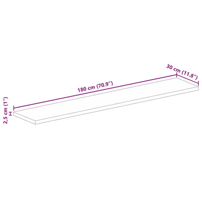 vidaXL Tischplatte 180x30x2,5 cm Rechteckig Altholz Massiv