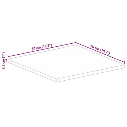 vidaXL Tischplatte 50x50x2,5 cm Quadratisch Altholz Massiv