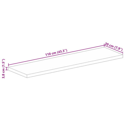 vidaXL Tischplatte 110x20x3,8 cm Rechteckig Altholz Massiv