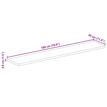 vidaXL Tischplatte 180x30x3,8 cm Rechteckig Altholz Massiv