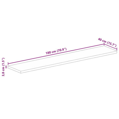 vidaXL Tischplatte 180x40x3,8 cm Rechteckig Altholz Massiv