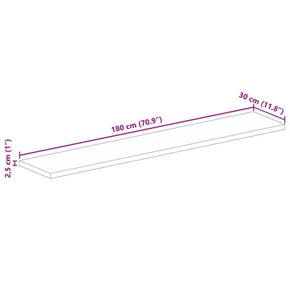 vidaXL Tischplatte 180x30x2,5 cm Rechteckig Raues Massivholz Mango