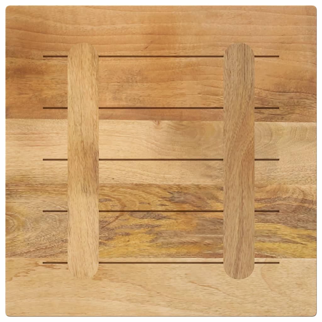 vidaXL Tischplatte 60x60x2,5 cm Quadratisch Raues Massivholz Mango