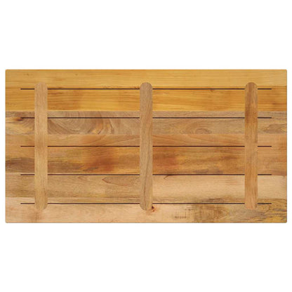 vidaXL Tischplatte 100x60x2,5 cm Rechteckig Raues Massivholz Mango
