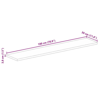 vidaXL Tischplatte 180x30x3,8 cm Rechteckig Raues Massivholz Mango