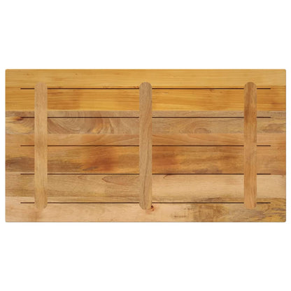 vidaXL Tischplatte 110x70x3,8 cm Rechteckig Raues Massivholz Mango