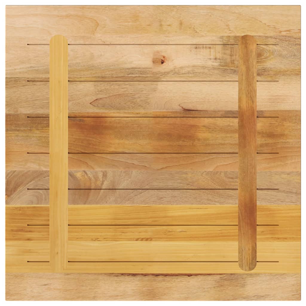 vidaXL Tischplatte 80x80x3,8 cm Quadratisch Raues Massivholz Mango