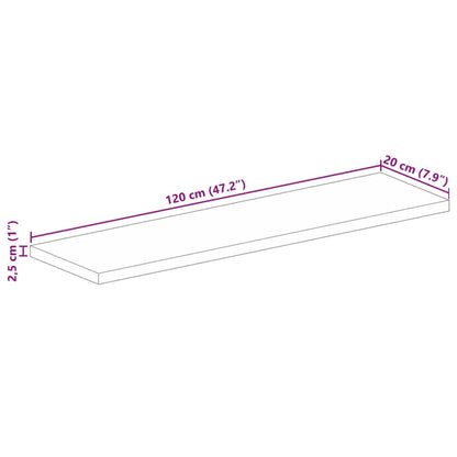 vidaXL Tischplatte 120x20x2,5 cm Rechteckig Massivholz Mango