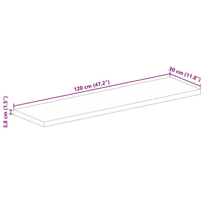 vidaXL Tischplatte 120x30x3,8 cm Rechteckig Massivholz Mango