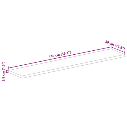 vidaXL Tischplatte 140x30x3,8 cm Rechteckig Massivholz Mango