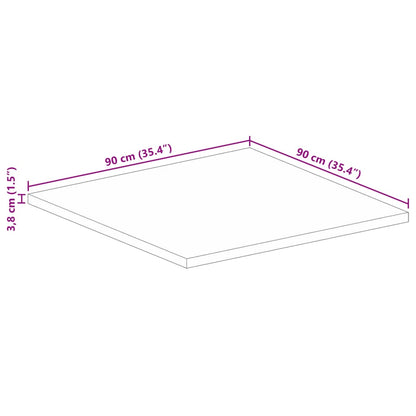 vidaXL Tischplatte 90x90x3,8 cm Quadratisch Massivholz Mango