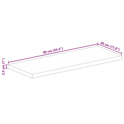 vidaXL Tischplatte 90x30x2,5 cm Rechteckig Massivholz Mango