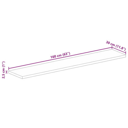 vidaXL Tischplatte 160x30x2,5 cm Rechteckig Massivholz Mango