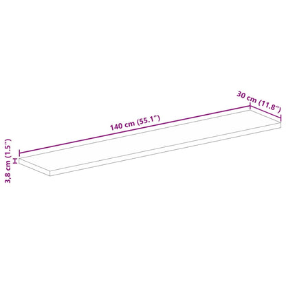 vidaXL Tischplatte 140x30x3,8 cm Rechteckig Massivholz Mango