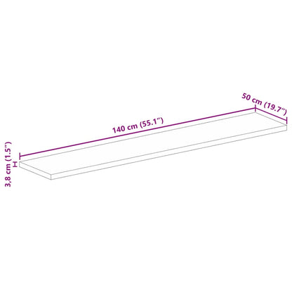 vidaXL Tischplatte 140x50x3,8 cm Rechteckig Massivholz Mango