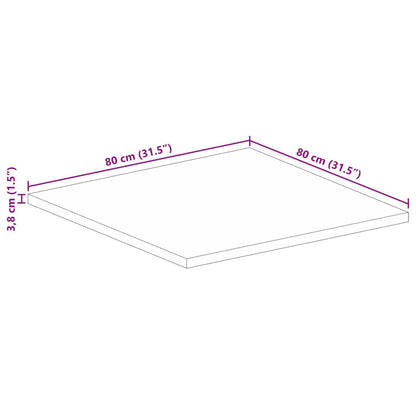 vidaXL Tischplatte 80x80x3,8 cm Quadratisch Massivholz Mango