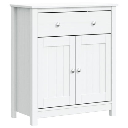 vidaXL Badschrank BERG Weiß 69,5x34x80 cm Massivholz Kiefer