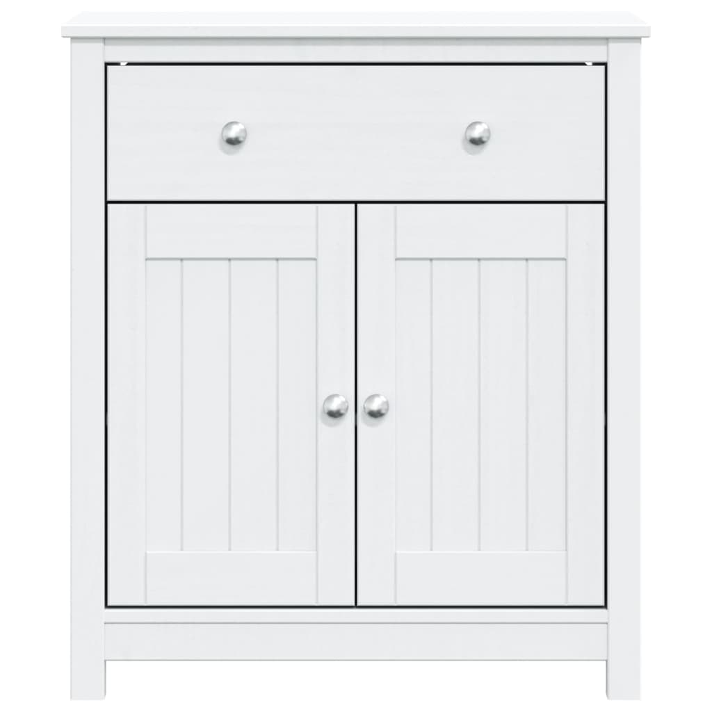 vidaXL Badschrank BERG Weiß 69,5x34x80 cm Massivholz Kiefer