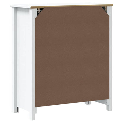 vidaXL Badschrank BERG Weiß 69,5x34x80 cm Massivholz Kiefer