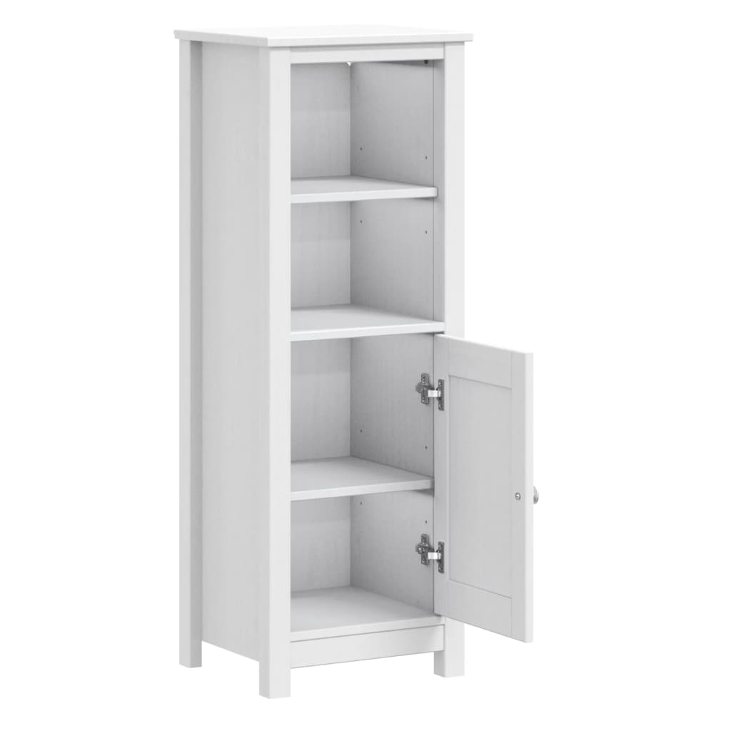 vidaXL Badschrank BERG Weiß 40x34x110 cm Massivholz Kiefer
