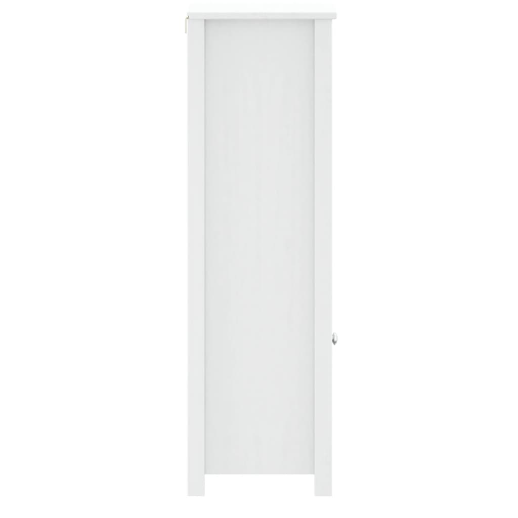 vidaXL Badschrank BERG Weiß 40x34x110 cm Massivholz Kiefer