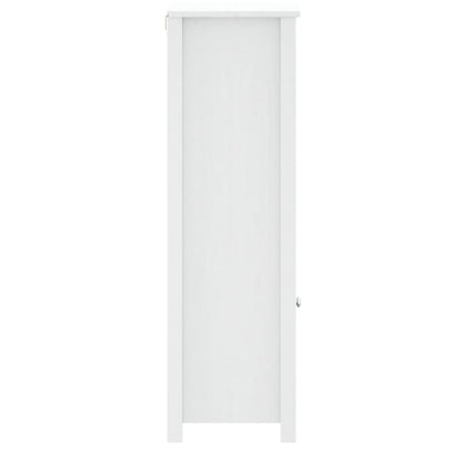 vidaXL Badschrank BERG Weiß 40x34x110 cm Massivholz Kiefer