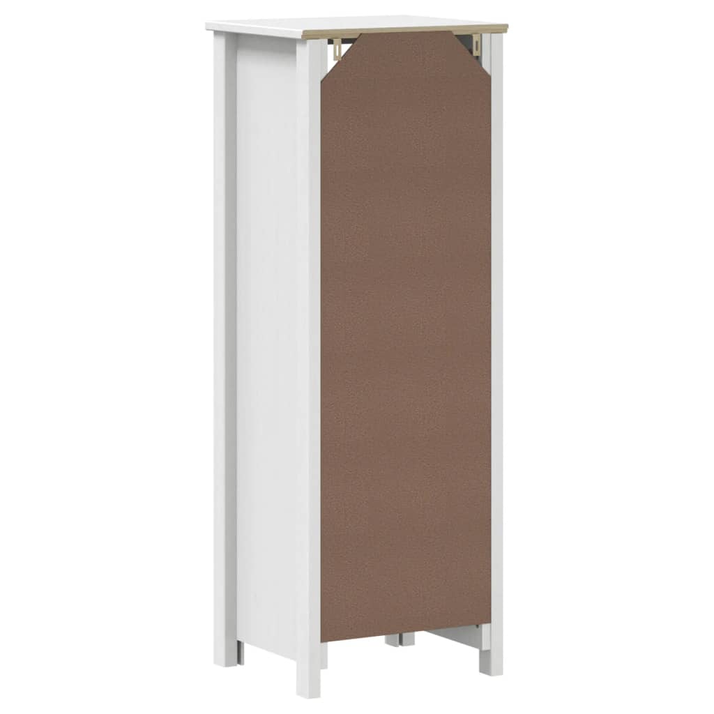 vidaXL Badschrank BERG Weiß 40x34x110 cm Massivholz Kiefer