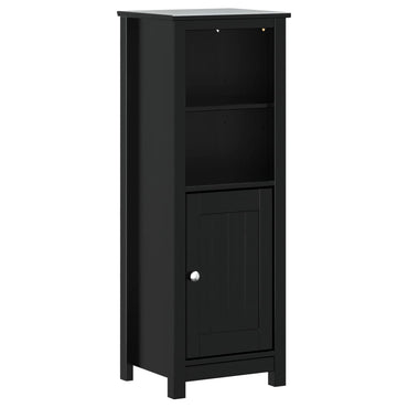 vidaXL Badschrank BERG Schwarz 40x34x110 cm Massivholz Kiefer