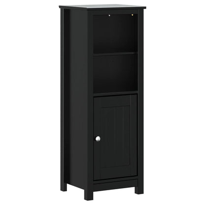 vidaXL Badschrank BERG Schwarz 40x34x110 cm Massivholz Kiefer