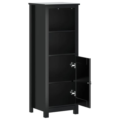 vidaXL Badschrank BERG Schwarz 40x34x110 cm Massivholz Kiefer