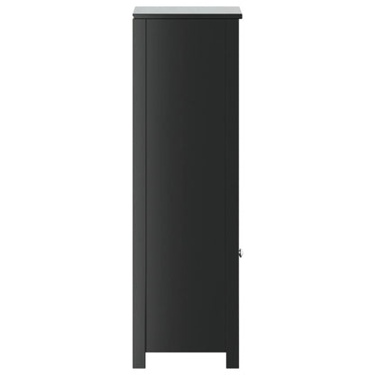 vidaXL Badschrank BERG Schwarz 40x34x110 cm Massivholz Kiefer