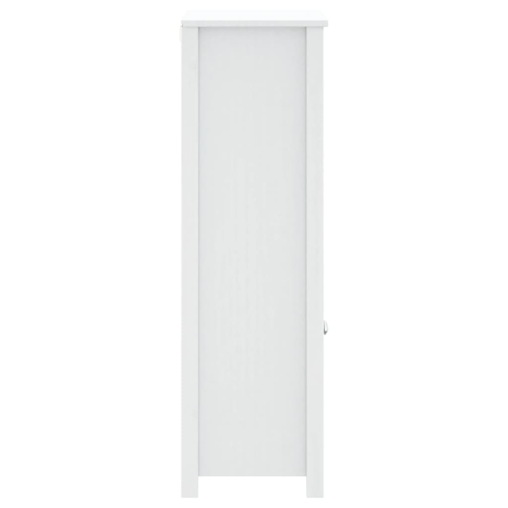 vidaXL Badschrank BERG Weiß 69,5x34x110 cm Massivholz Kiefer