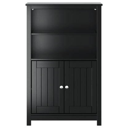 vidaXL Meuble de salle de bain BERG noir 69,5x34x110 cm bois de pin massif