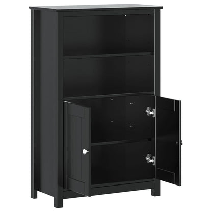 vidaXL Meuble de salle de bain BERG noir 69,5x34x110 cm bois de pin massif
