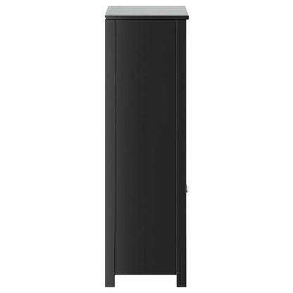 vidaXL Meuble de salle de bain BERG noir 69,5x34x110 cm bois de pin massif