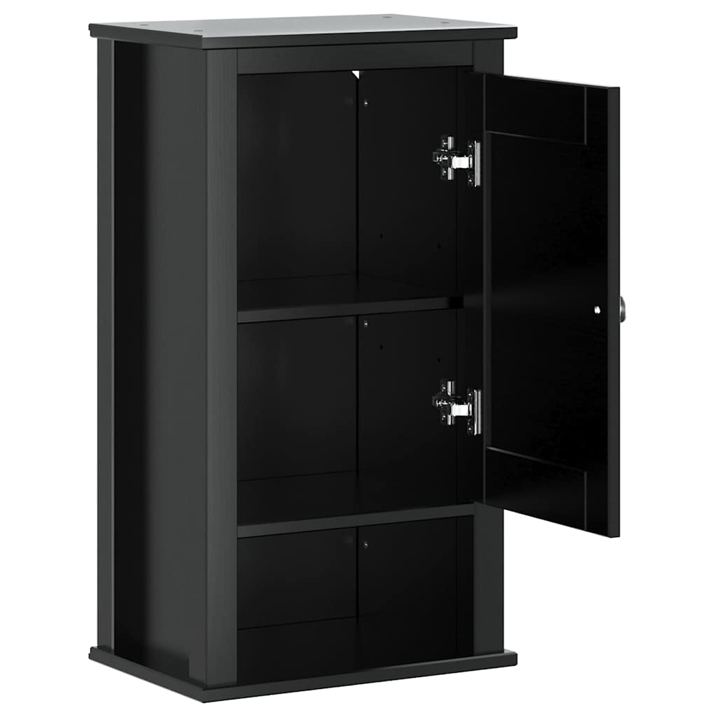 vidaXL Bad-Wandschrank BERG Schwarz 40x27x71,5 cm Massivholz Kiefer