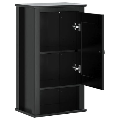 vidaXL Bad-Wandschrank BERG Schwarz 40x27x71,5 cm Massivholz Kiefer